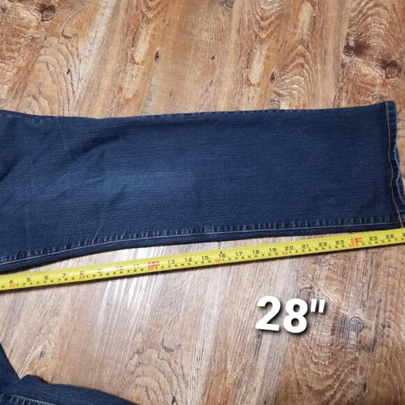 CHICO'S Jean Denim Plus size 3 (36") Blue Straight Leg Casual High Rise - Picture 6 of 7